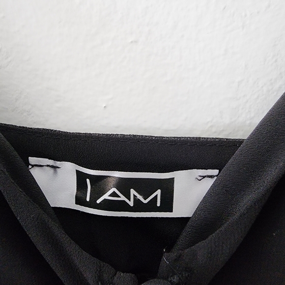 I AM | Black Maxi Dress with Wraparound See Through Crochet Design - Picture 5 of 6